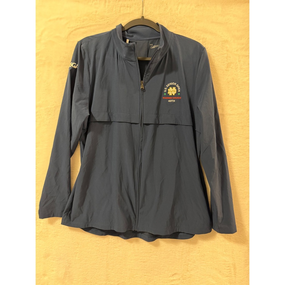 Under Armour Notre Dame US Senior Open Golf Jacket Womens Large Navy NWT USGA